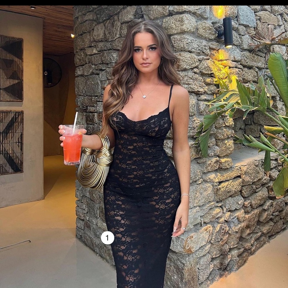 THATSOFETCH BLACK LACE DRESS